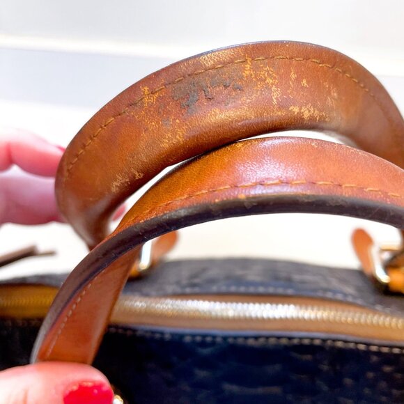 Dooney & Bourke Vintage Claremont Python Domed Satchel - Picture 9 of 10